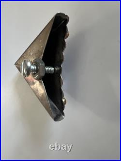 Native American Navajo Silver Eagle Collar Tips Vintage Western Wear