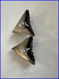 Native American Navajo Silver Eagle Collar Tips Vintage Western Wear