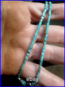 Native American Navajo Turquoise Heishi Necklace Vintage