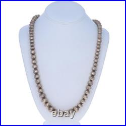 Native American Navajo Vintage Graduated Bead Strand Necklace 30 Sterling 925
