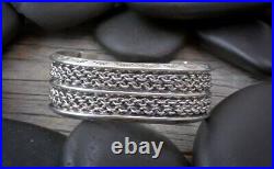 Native American Navajo Vintage Sterling Silver Cuff Bracelet