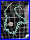 Native American Navajo Vintage Turqoise Beaded Necklace Sterling Silver Nugget
