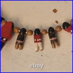 Native American Santo Domingo Kewa Wood Hand Carved Storyteller Necklace Vintage