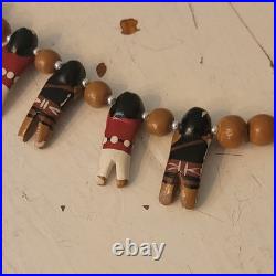 Native American Santo Domingo Kewa Wood Hand Carved Storyteller Necklace Vintage
