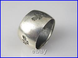 Native American Silver Eagle Ring Wide Band Size 9 Estate Vintage