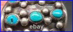 Native American Snake Eye Dome Ring Turquoise Silver Sz 11.75 Vintage