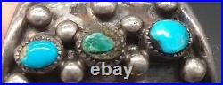 Native American Snake Eye Dome Ring Turquoise Silver Sz 11.75 Vintage