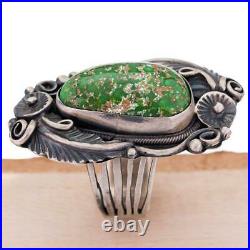 Native American Turquoise RING Sterling Silver CARICO LAKE Old Pawn Vintage sz 8