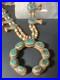 Native American Vintage Jewelry RARE Necklace Clay Squash Blossom Style