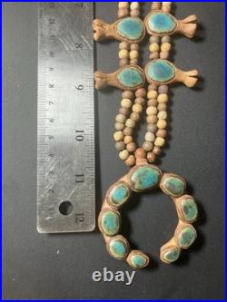 Native American Vintage Jewelry RARE Necklace Clay Squash Blossom Style
