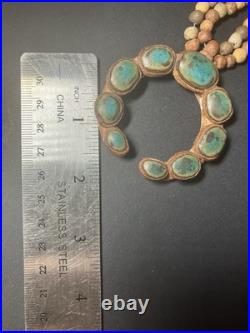Native American Vintage Jewelry RARE Necklace Clay Squash Blossom Style