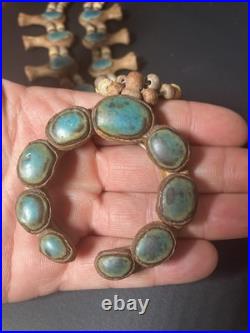 Native American Vintage Jewelry RARE Necklace Clay Squash Blossom Style