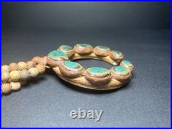 Native American Vintage Jewelry RARE Necklace Clay Squash Blossom Style