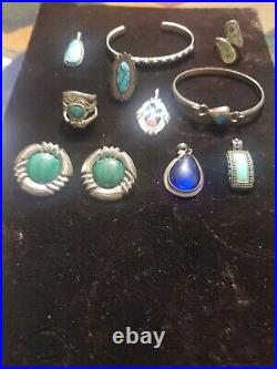 Native American Vintage Lot signed sterling with names