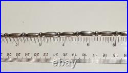 Native American Vintage Navajo Sterling Silver Melon Beaded Necklace Approx 16