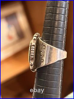 Native American Vintage Sterling Dry Creek Turquoise Sz 8.75 Ring