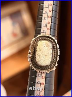 Native American Vintage Sterling Dry Creek Turquoise Sz 8.75 Ring