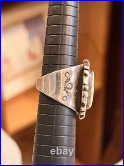 Native American Vintage Sterling Dry Creek Turquoise Sz 8.75 Ring