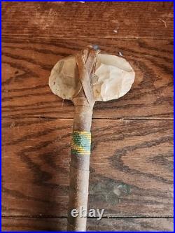 Native American Vintage Tomahawk With Beading