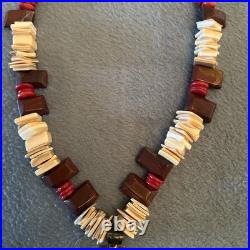 Native American Vintage WR Sterling Silver Large Multi Gemstone Pendant Necklace