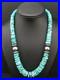 Native Blue Graduated Turquoise Navajo Sterling Silver Necklace 20 04809