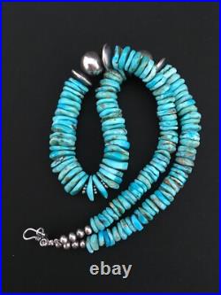 Native Blue Graduated Turquoise Navajo Sterling Silver Necklace 20 04809 Native Blue Graduated Turquoise Navajo Sterling Silver Necklace 20 04809