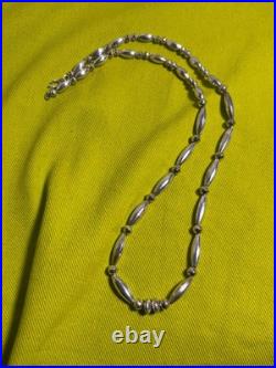 Native Navajo Pearl Torpedo Bead Necklace 22in Vintage