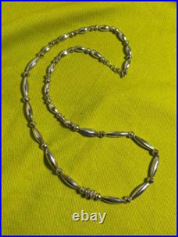 Native Navajo Pearl Torpedo Bead Necklace 22in Vintage