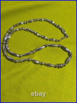 Native Navajo Pearl Torpedo Bead Necklace 22in Vintage