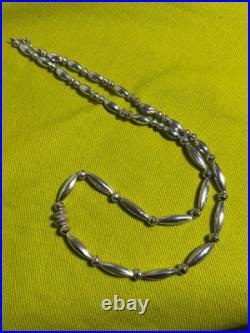 Native Navajo Pearl Torpedo Bead Necklace 22in Vintage