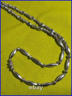 Native Navajo Pearl Torpedo Bead Necklace 22in Vintage