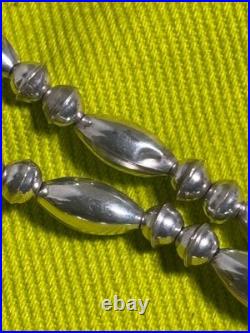 Native Navajo Pearl Torpedo Bead Necklace 22in Vintage
