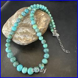 Native Spiderweb Turquoise Bead Navajo Sterling Silver Necklace 18 19157 Native Spiderweb Turquoise Bead Navajo Sterling Silver Necklace 18 19157