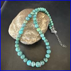 Native Spiderweb Turquoise Bead Navajo Sterling Silver Necklace 18 19157 Native Spiderweb Turquoise Bead Navajo Sterling Silver Necklace 18 19157