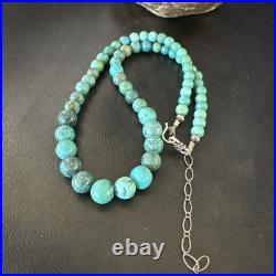 Native Spiderweb Turquoise Bead Navajo Sterling Silver Necklace 18 19157 Native Spiderweb Turquoise Bead Navajo Sterling Silver Necklace 18 19157