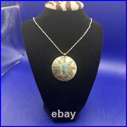 Native american necklace vintage Sterling. Turquoise