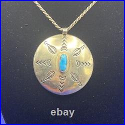 Native american necklace vintage Sterling. Turquoise