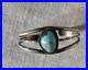 Navaho Bracelet Vintage 60s Turquoise Silver Cuff Bracelet Handmade by HM