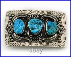 Navajo Bell Buckle. 999 Nickel Handmade Vintage Signed Teepee