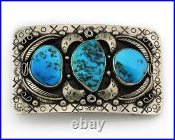 Navajo Bell Buckle. 999 Nickel Handmade Vintage Signed Teepee