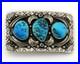 Navajo Bell Buckle. 999 Nickel Handmade Vintage Signed Teepee
