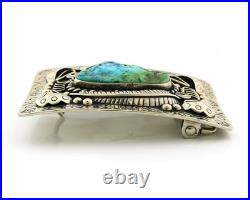 Navajo Bell Buckle. 999 Nickel Handmade Vintage Signed Teepee
