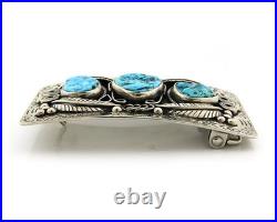 Navajo Bell Buckle. 999 Nickel Handmade Vintage Signed Teepee