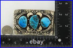 Navajo Bell Buckle. 999 Nickel Handmade Vintage Signed Teepee