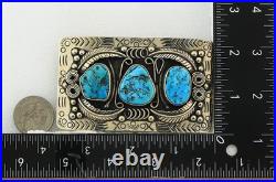Navajo Bell Buckle. 999 Nickel Handmade Vintage Signed Teepee