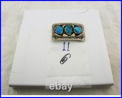 Navajo Bell Buckle. 999 Nickel Handmade Vintage Signed Teepee