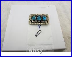 Navajo Bell Buckle. 999 Nickel Handmade Vintage Signed Teepee
