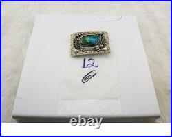 Navajo Bell Buckle. 999 Nickel Handmade Vintage Signed Teepee