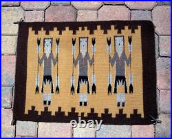 Navajo Blanket Vintage Yei Design Excellent Condition