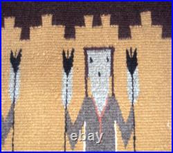 Navajo Blanket Vintage Yei Design Excellent Condition